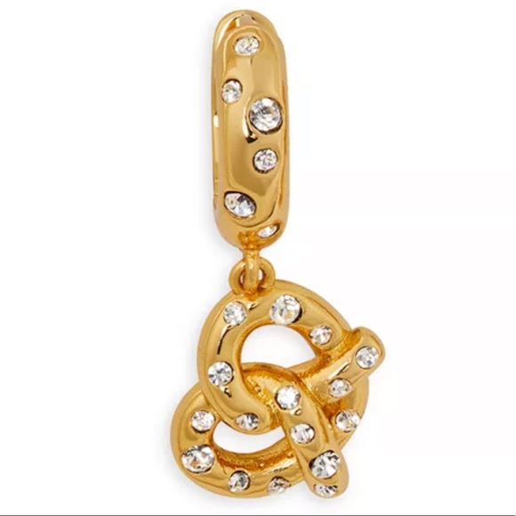 NWT ♠️ Kate Spade Crystal Pretzel Drop Earrings - Picture 3 of 7